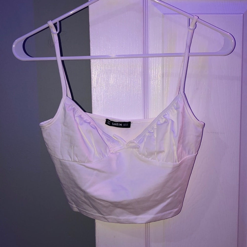 cute white cropped shirt